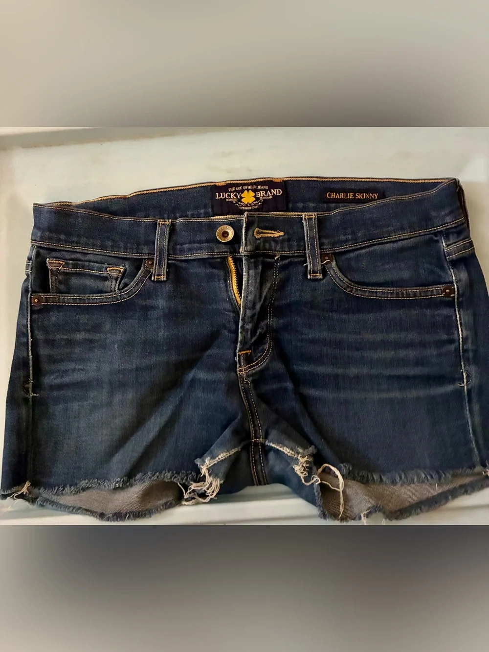 LUCKY  BRAND Dark Blue Distressed Cutoff Jean Shorts🌺